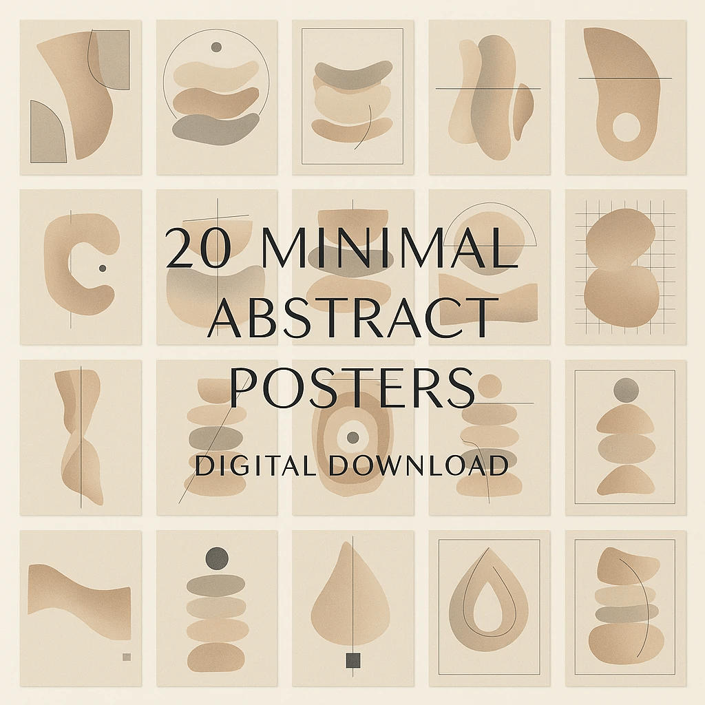 20 Minimal Abstract Posters